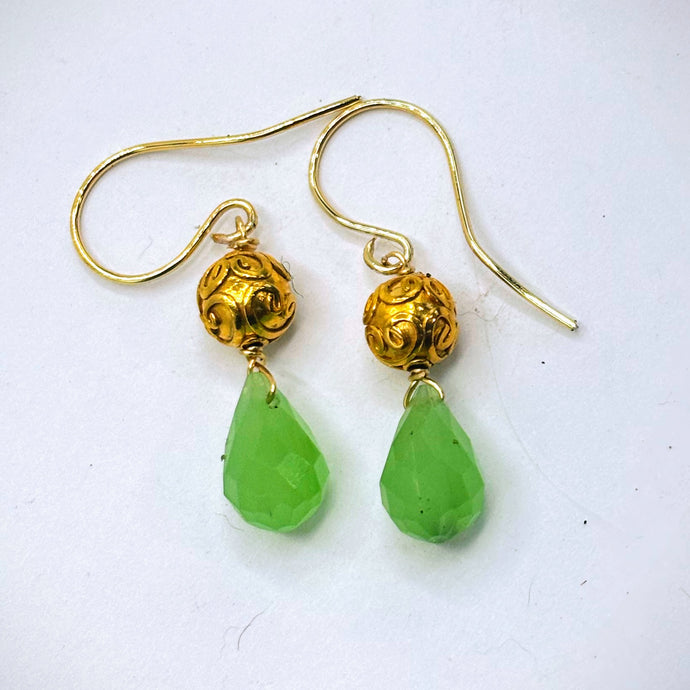 Vermeil and Fluorite Earrings