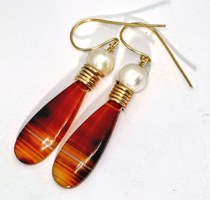 Banded Agate Earrings