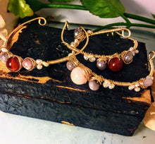 Set of 3 Carnelian And Coral Cuffs