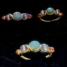 Garnet and Amazonite Ring