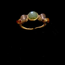 Garnet and Amazonite Ring