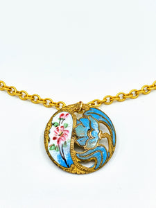 Victorian Enamel Button Necklace