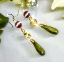 Agate and Pyrite Earrings