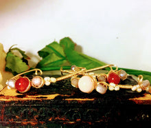 Set of 3 Carnelian And Coral Cuffs