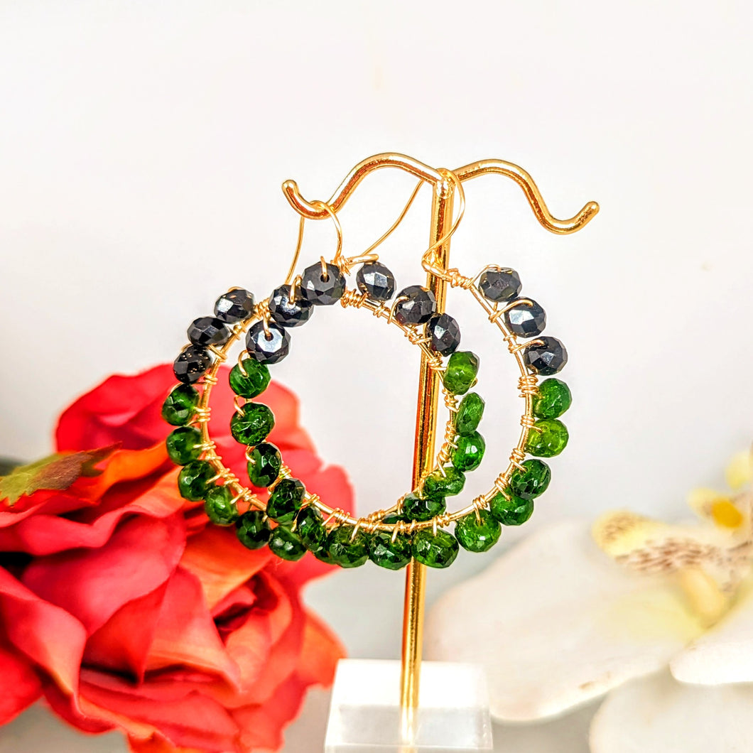 Chrome Diopside Hoops