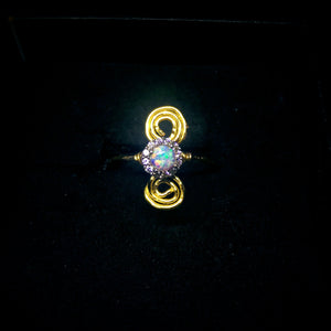 Opal and Diamond Ring