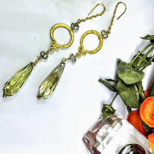 Quartz and Crystal Earrings