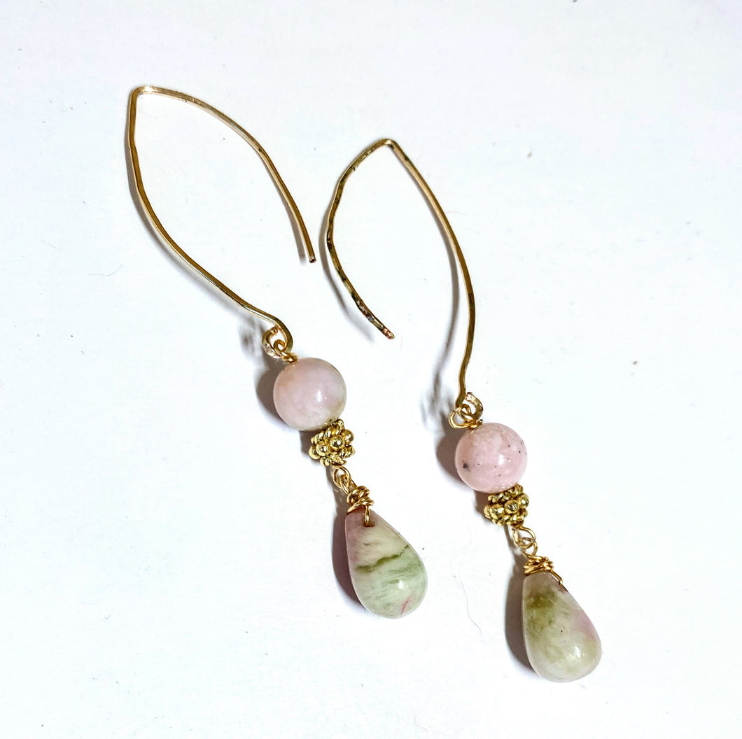 Pink Opal Earrings