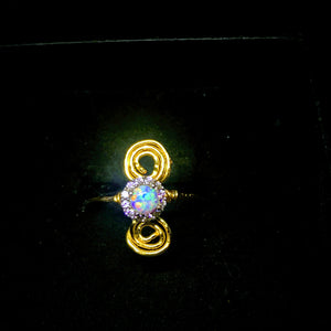 Opal and Diamond Ring