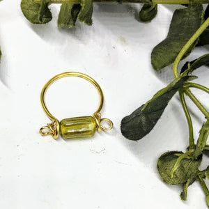 Lime Glass Ring