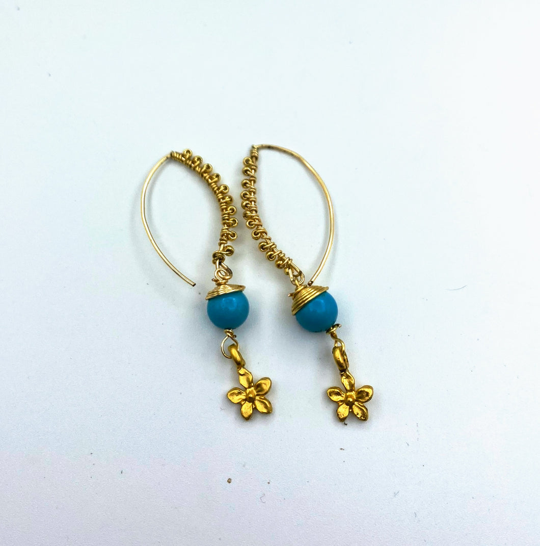 Turquoise Artisan Earrings
