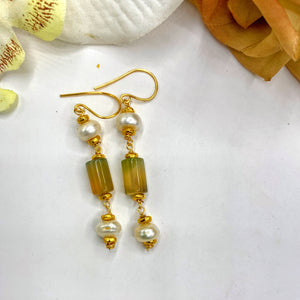 Pearl and Jade Earrings