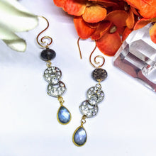 Smoky Quartz and Mother of Pearl Earrings