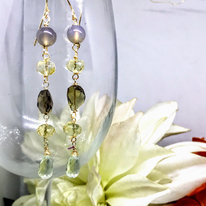 Green Amethyst Earrings