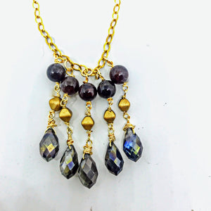 Garnet Gypsy Necklace