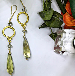 Quartz and Crystal Earrings