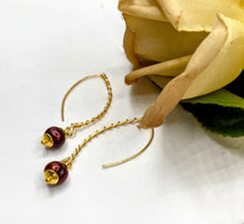 Burgundy Pearl Earrings
